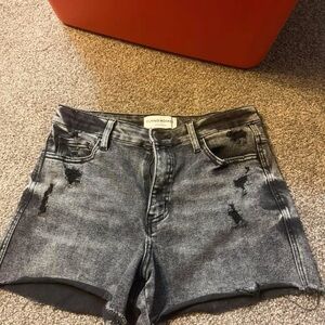 Flying Monkey Black and Gray Jean Shorts